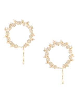 traditional adjustable kundan pearl payal anklets jewellery for women & girls  2