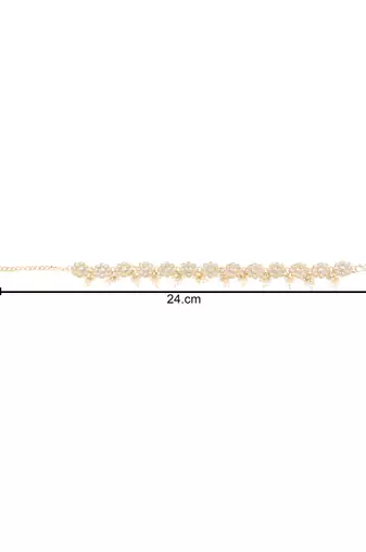 traditional adjustable kundan pearl payal anklets jewellery for women & girls 