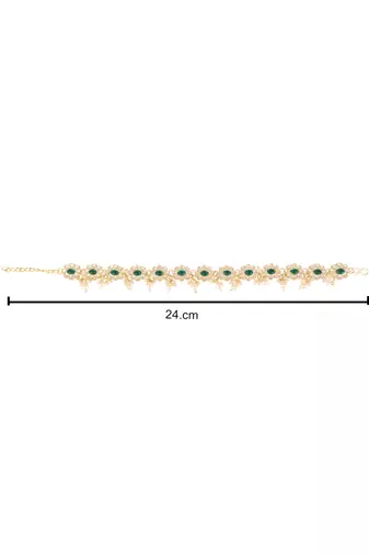 traditional adjustable kundan pearl payal anklets jewellery for women & girls 