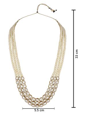multi layered traditional dulha moti mala with beaded maharaja haar/groom necklace for men  3