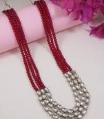 multi layered traditional dulha moti mala with beaded maharaja haar/groom necklace for men 