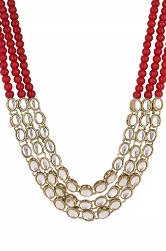 multi layered traditional dulha moti mala with beaded maharaja haar/groom necklace for men 