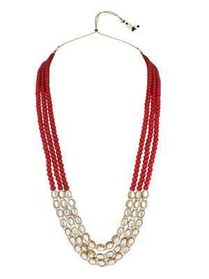 multi layered traditional dulha moti mala with beaded maharaja haar/groom necklace for men  3