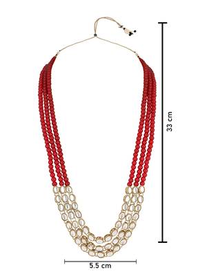 multi layered traditional dulha moti mala with beaded maharaja haar/groom necklace for men  4