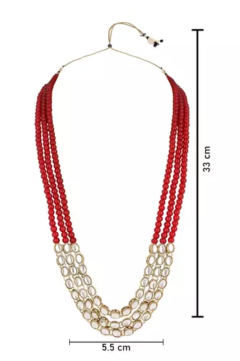 multi layered traditional dulha moti mala with beaded maharaja haar/groom necklace for men 