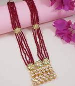 5 layered traditional dulha moti mala with beaded maharaja haar/groom necklace for men 