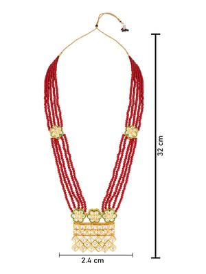 5 layered traditional dulha moti mala with beaded maharaja haar/groom necklace for men  4