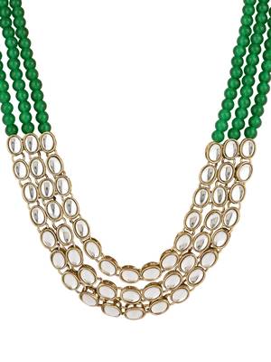 multi layered traditional dulha moti mala with beaded maharaja haar/groom necklace for men  2