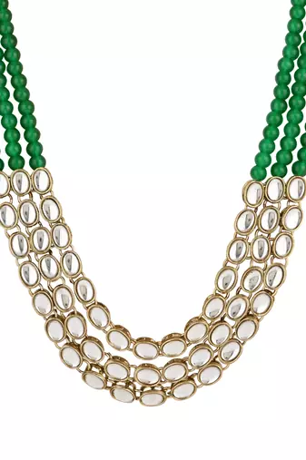 multi layered traditional dulha moti mala with beaded maharaja haar/groom necklace for men 