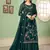Dark green georgette embroidery designer sharara suit