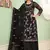 Black georgette embroidery designer sharara suit