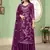 Violet georgette embroidery designer sharara suit