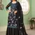 Black georgette embroidery designer sharara suit