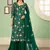 Green georgette embroidery designer sharara suit