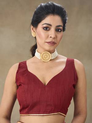 Pink Embroidered Net With Blouse Piece 4