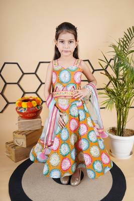 Mustard Multicolour Lehenga Choli  1