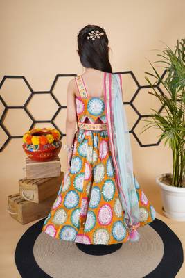 Mustard Multicolour Lehenga Choli  4