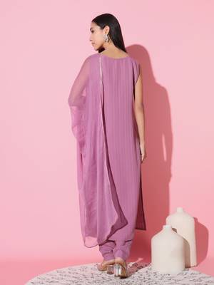 Onion Art Silk Fabric Straight Kurta, Pant and Dupatta Set 3