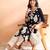 women black viscose rayon solid embroidered straight kurta