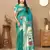 Green zari weaving tassel pallu work soft silk saree
