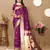 Purple zari weaving tassel pallu work soft silk saree