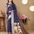 Navy blue zari weaving tassel pallu work soft silk saree
