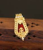 Kerala style gold plated temple palakka pendant