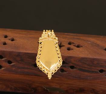 Kerala style gold plated temple palakka pendant 3