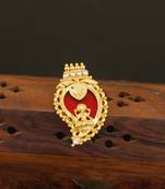 Kerala style gold plated temple palakka pendant