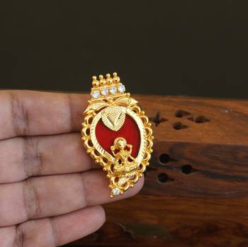 Kerala style gold plated temple palakka pendant 2