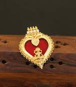 Kerala style gold plated temple palakka pendant