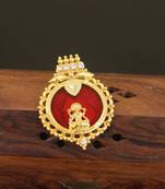Kerala style gold plated temple palakka pendant