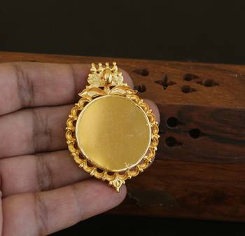 Kerala style gold plated temple palakka pendant 3