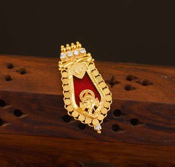 Kerala style gold plated ganesha palakka pendant 1