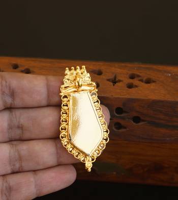 Kerala style gold plated ganesha palakka pendant 3