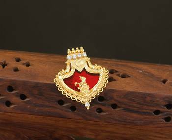 Kerala style gold plated palakka krishna pendant 1