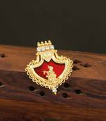 Kerala style gold plated palakka krishna pendant