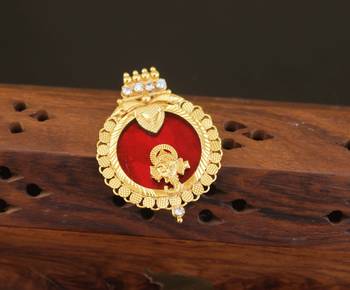 Kerala style gold plated ganesha palakka pendant 1