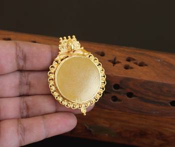 Kerala style gold plated ganesha palakka pendant 3