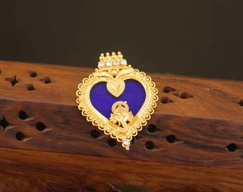 Kerala style gold plated ganesha palakka pendant 1