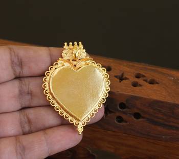 Kerala style gold plated ganesha palakka pendant 3