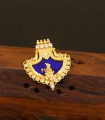 Kerala style gold plated palakka krishna pendant