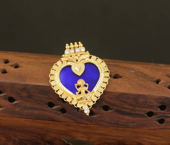 Kerala style gold plated temple palakka pendant 1