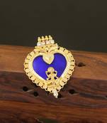 Kerala style gold plated temple palakka pendant