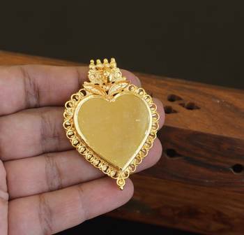 Kerala style gold plated temple palakka pendant 3