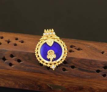 Kerala style gold plated ganesha palakka pendant 1