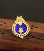 Kerala style gold plated ganesha palakka pendant