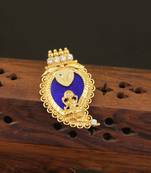 Kerala style gold plated temple palakka pendant