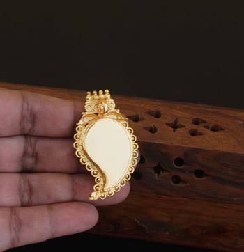 Kerala style gold plated temple palakka pendant 3