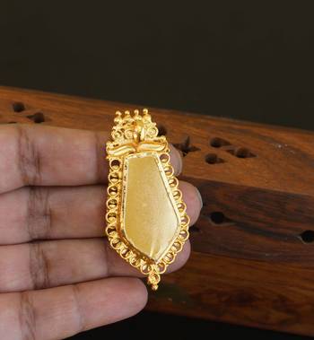 Kerala style gold plated temple palakka pendant 3